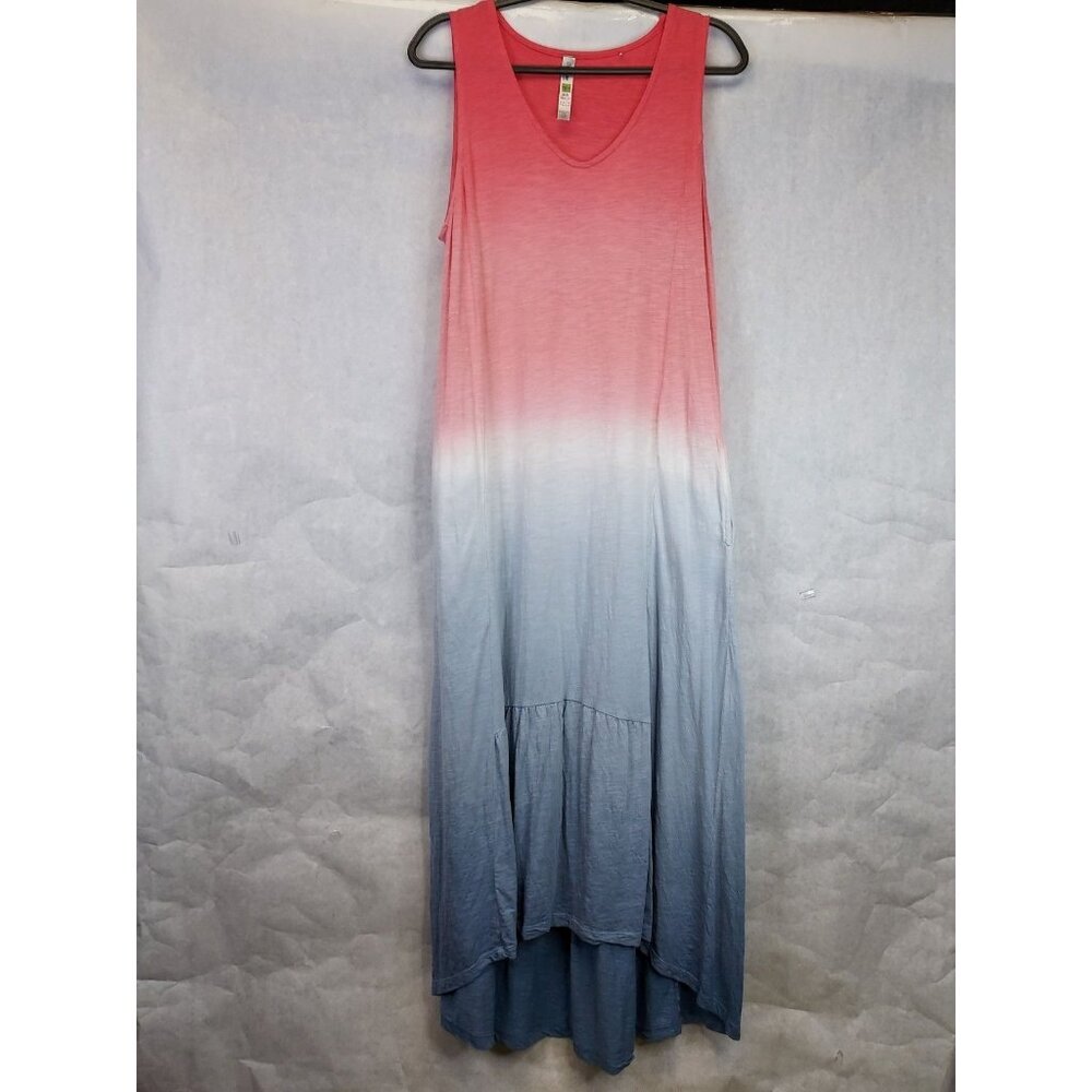 iMove French Dressing Maxi Dress Women M Tank Tiered Knit Color-Block Beach Boho